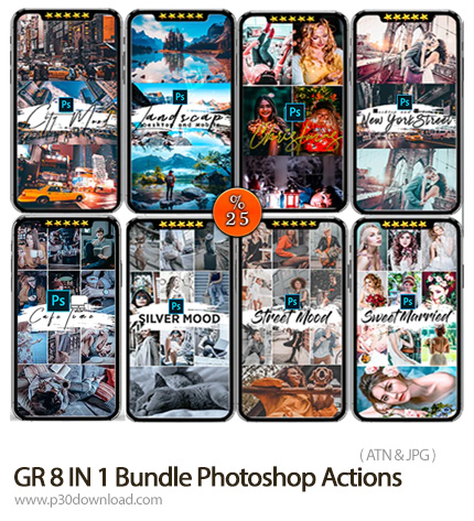 8 in 1 photoshop action bundle free download