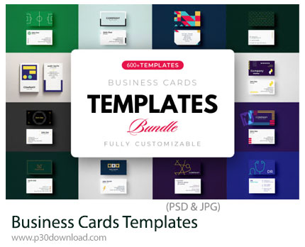 دانلود Business Cards Templates - بیش از 600 قالب لایه باز کارت ویزیت با طرح های متنوع