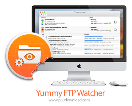 دانلود Yummy FTP Watcher v3.0.9 MacOS - نرم افزار نمایش وضعیت اف تی پی برای مک