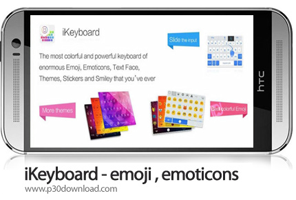 دانلود iKeyboard - emoji , emoticons v4.8.2.4204 - برنامه موبایل آی کیبورد