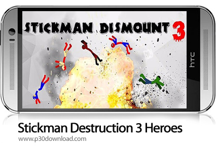دانلود Stickman Destruction 3 Heroes v1.06 - بازی موبایل تخریب استیکمن ها 3