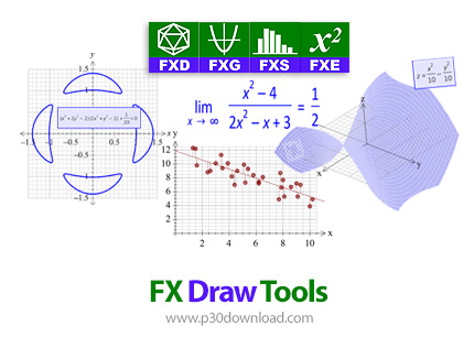 دانلود FX Draw Tools v24.04.20 with MultiDocs x64 - مجموعه ابزارهای رسم نمودار و فرمول نویسی آمار و 