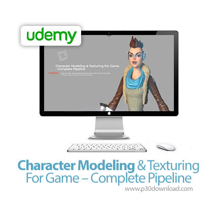 دانلود Udemy Character Modeling & Texturing For Game - Complete Pipeline - آموزش طراحی کاراکتر و تکس