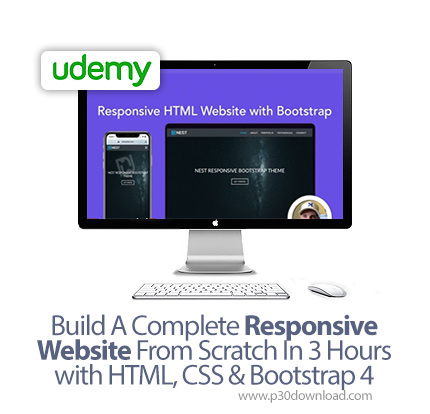 دانلود Udemy Build A Complete Responsive Website From Scratch In 3 Hours with HTML, CSS & Bootstrap 