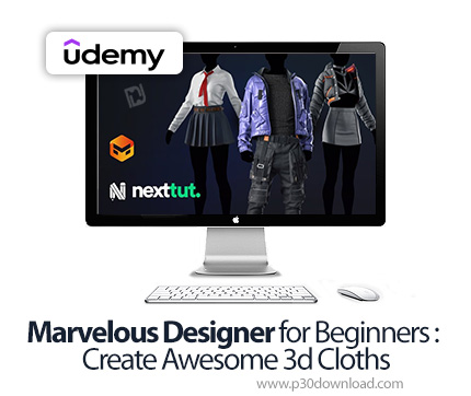 دانلود Marvelous Designer for Beginners : Create Awesome 3d Cloths - آموزش مارولوس دیزاینر