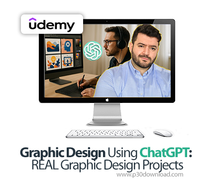 دانلود Graphic Design Using ChatGPT: REAL Graphic Design Projects - آموزش طراحی گرافیک چتجیپیتی