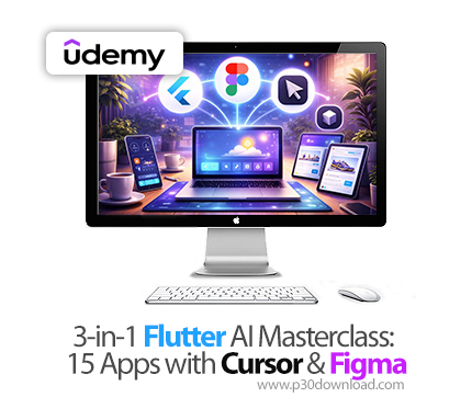 دانلود 3-in-1 Flutter AI Masterclass: 15 Apps with Cursor & Figma - آموزش فلاتر و فیگما