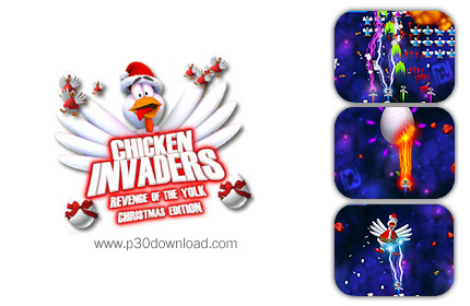 دانلود Chicken Invaders v3 Christmas Edition - بازی مرغ های مهاجم کریسمس