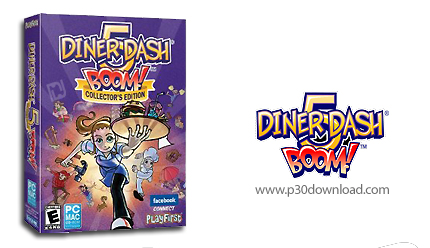دانلود Diner Dash 5: BOOM! Collectors Edition - مجموعه بازی های مدیریت رستوران