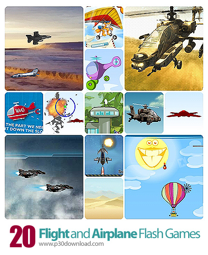 دانلود Collection of Flight and Airplane Flash Games - مجموعه بازی های فلش، بازی های هوانوردی و هواپ