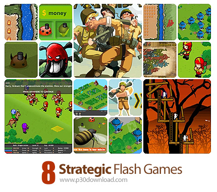 دانلود Collection of Strategic Flash Games - مجموعه بازی های فلش، بازی های استراتژیک و رزم آرایی