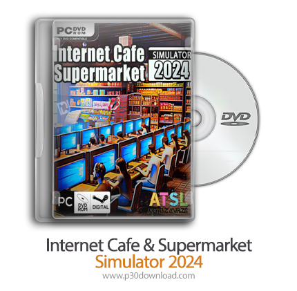 دانلود Internet Cafe & Supermarket Simulator 2024 + Update v1.0.17-TENOKE - بازی شبیه ساز اینترنت کا