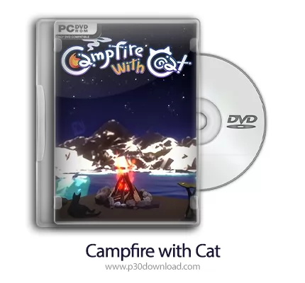 Campfire with Cat icon