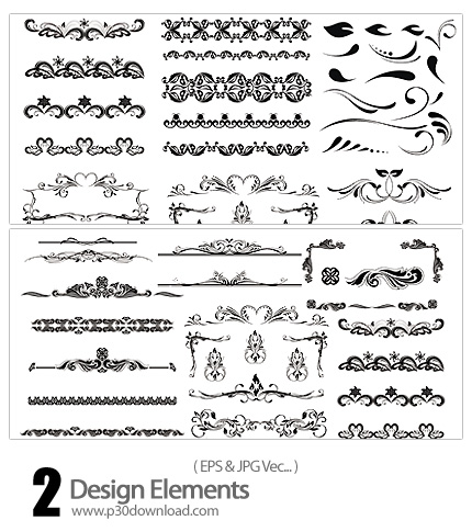 دانلود وکتور حاشیه، تزیینی - Design Elements