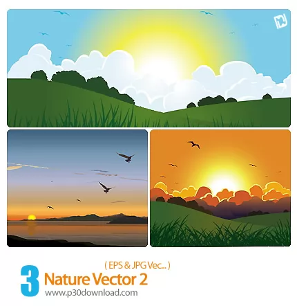 دانلود وکتور منظره Nature Vector 02