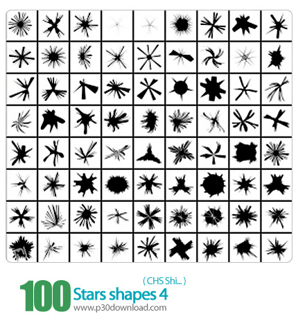 دانلود اشکال فتوشاپ: ستاره - Stars shapes 04