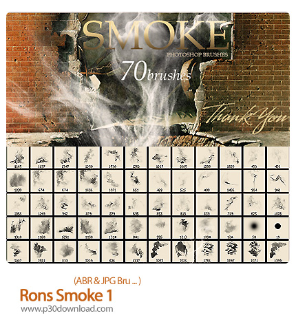 دانلود براش فتوشاپ: ایجاد دود - Rons Smoke 01
