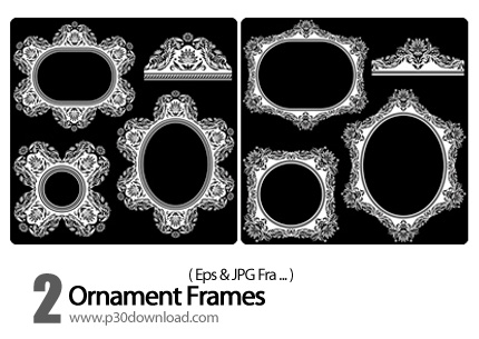 دانلود فرم تزیئنی گل دار - Ornament Frames