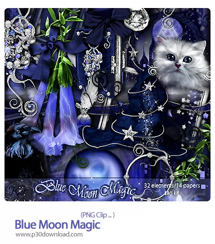 دانلود کلیپ آرت جادوی مهتاب آبی رنگ - Blue Moon Magic 