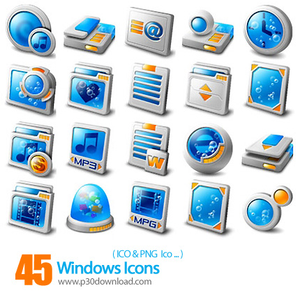 دانلود آیکون با موضوع فرمت فایل های مختلف - Windows Icons