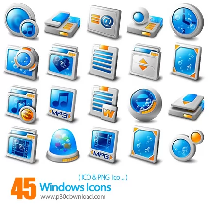 دانلود آیکون با موضوع فرمت فایل های مختلف - Windows Icons