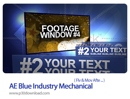 دانلود تیزر تبلیغاتی صنایع مکانیکی آبی - AE Blue Industry Mechanical