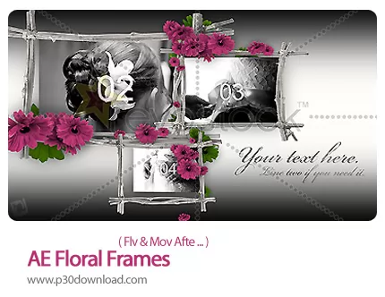 دانلود فایل آماده افتر افکت، فرم گل دار - AE Floral Frames