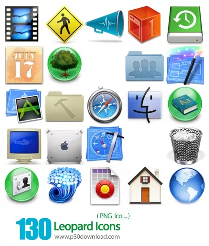 دانلود آیکون با موضوع نوار ابزار کامپیوتر - Leopard Icons