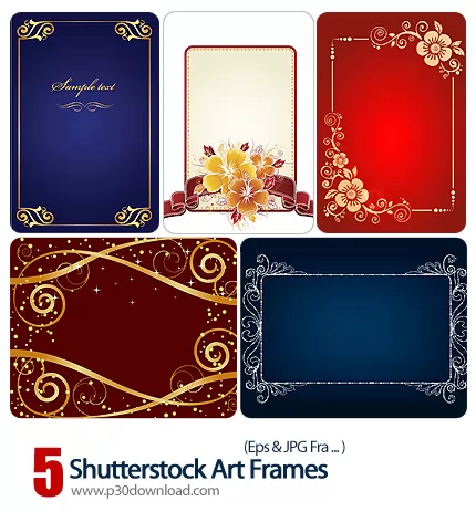 دانلود وکتور فرم انتزاعی هنری - Shutterstock Art Frames