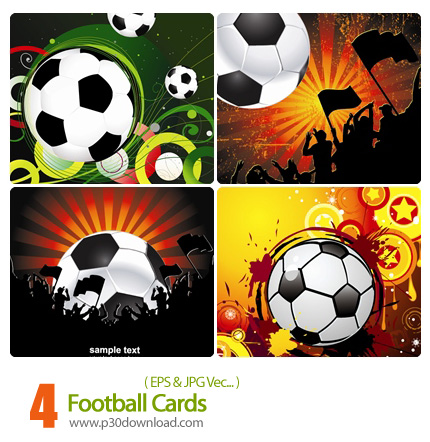 دانلود وکتور کارت فوتبال - Football Cards
