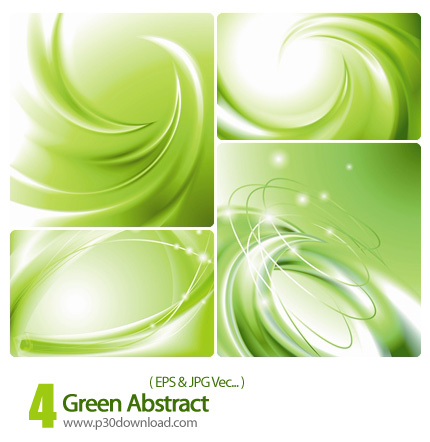 دانلود وکتور بک گراند انتزاعی سبز رنگ - Green Abstract