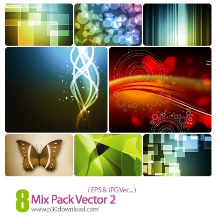 دانلود وکتور ترکیبی، بک گراند - Mix Pack Vector 02