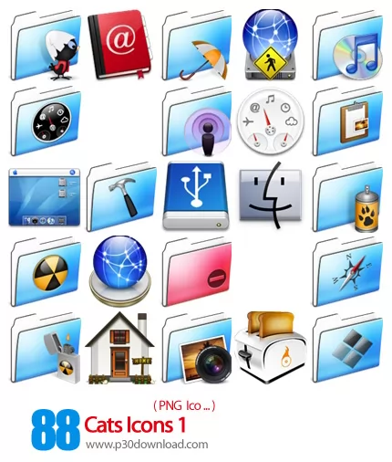 دانلود آیکون های متنوع Cats Icons 01