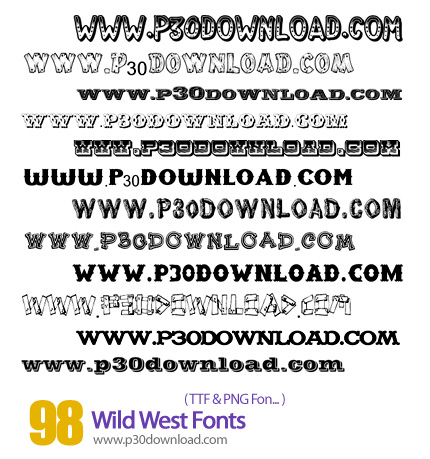 دانلود فونت های غربی، انگلیسی - Wild West Fonts