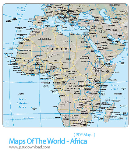 دانلود نقشه جغرافیای قاره آفریقا - Maps Of The World: Africa