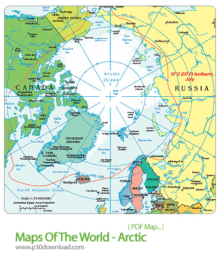 دانلود نقشه قطب شمال - Maps Of The World: Arctic