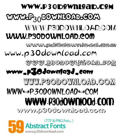 دانلود فونت های انتزاعی انگلیسی - Abstract Fonts