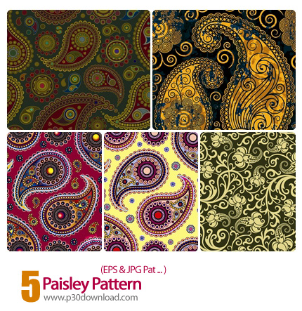 دانلود پترن بته جقه - Paisley Pattern
