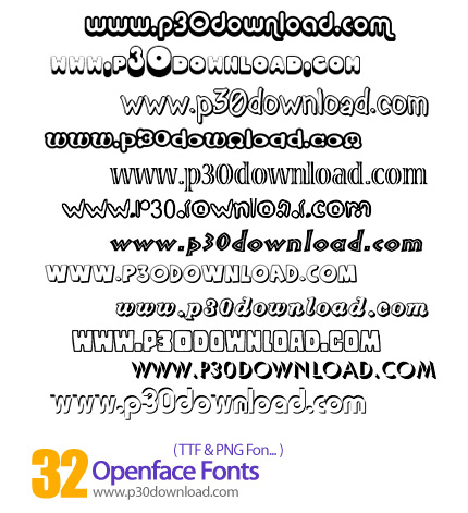 دانلود فونت های توخالی انگلیسی - Openface Fonts