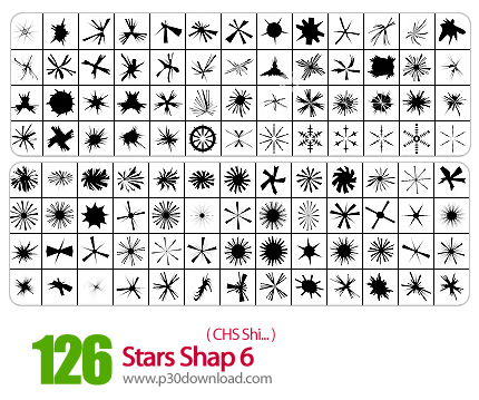 دانلود اشکال فتوشاپ: ستاره - Stars shapes 06