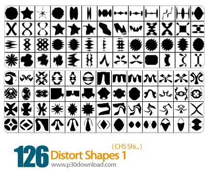 دانلود اشکال فتوشاپ: انتزاعی - Distort Shapes 01