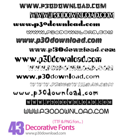 دانلود فونت های تزیینی انگلیسی - Decorative Fonts