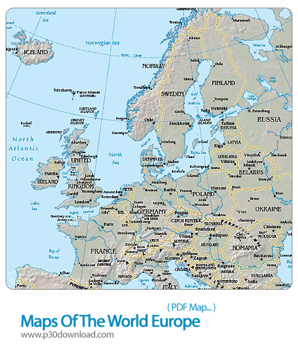 دانلود نقشه جغرافیای قاره اروپا - Maps Of The World: Europe