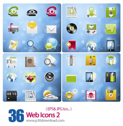 دانلود آیکون وکتور وب - Web Icons 02 