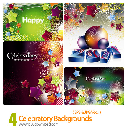 دانلود وکتور بک گراند جشن - Celebratory Backgrounds