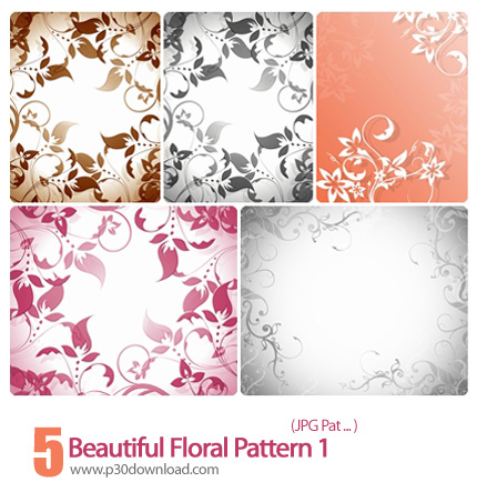 دانلود پترن زیبای گل دار - Beautiful Floral Pattern 01