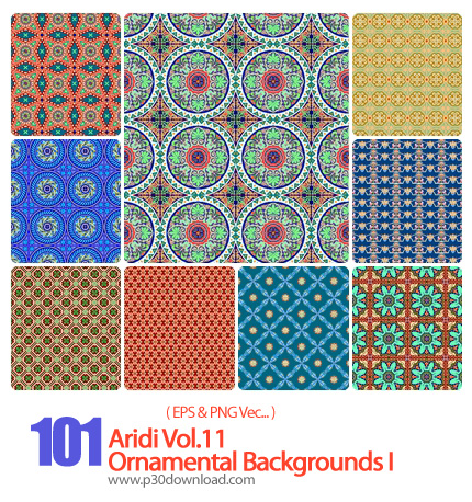 دانلود اریدی وکتور بک گراند تزیینی - Aridi Vol.11 Ornamental Backgrounds I  