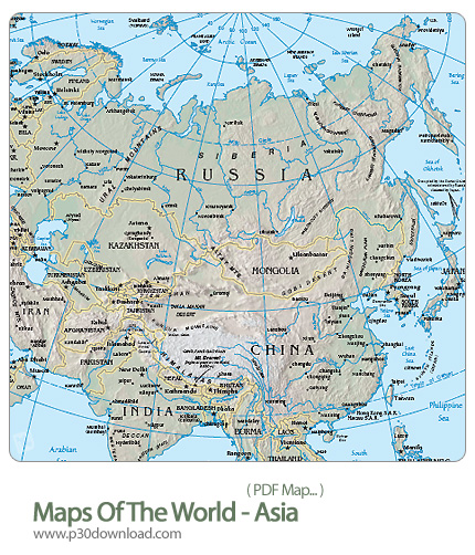 دانلود نقشه جغرافیای آسیا - Maps Of The World: Asia