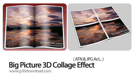 دانلود اکشن فتوشاپ: تبدیل عکس ها به یک مجموعه - Big Picture 3D Collage Effect