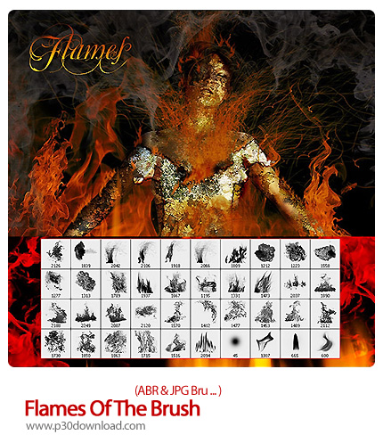 دانلود براش فتوشاپ: براش شعله آتش - Flames Of The Brush